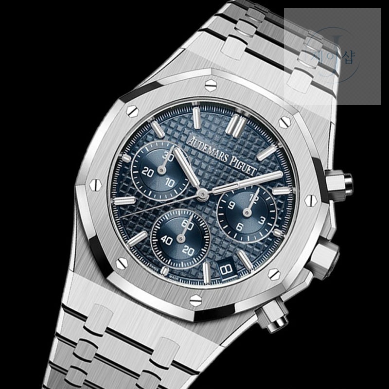 APS공장 오데마피게 로얄오크 크로노그래프 스틸 블루다이얼 브레이슬릿 Royal Oak Chrono 26240 SS APSF 1_1 Best Edition Blue Dial on SS Bracelet SA4401 Super Clone
