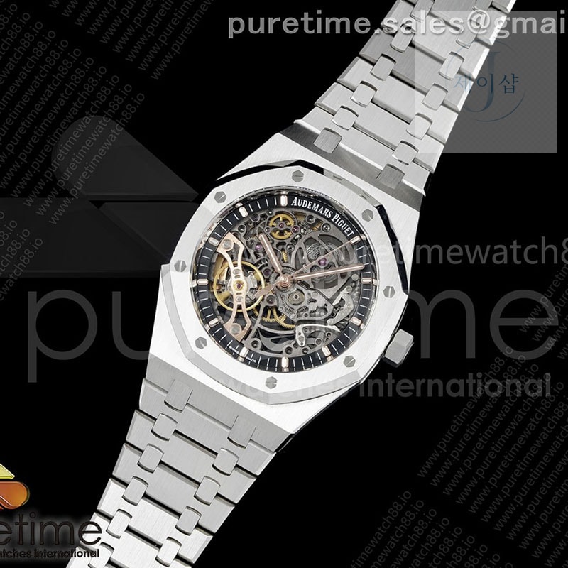 THB공장 오데마피게 로얄오크 41 오픈워크 15407 스틸 스켈레톤다이얼 브레이슬릿 Royal Oak 41mm Openworked 15407 SS THBF 1_1 Best Edition on SS Bracelet SA3132 V2