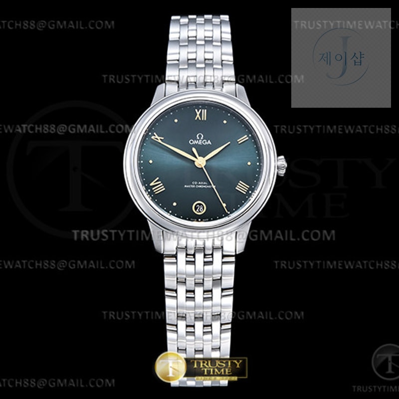 VS공장 오메가 드 빌 스틸 그린다이얼 로즈골드인덱스 브레이슬릿 De Ville Prestige 34mm SS_SS P-Grn_RG VSF A8800