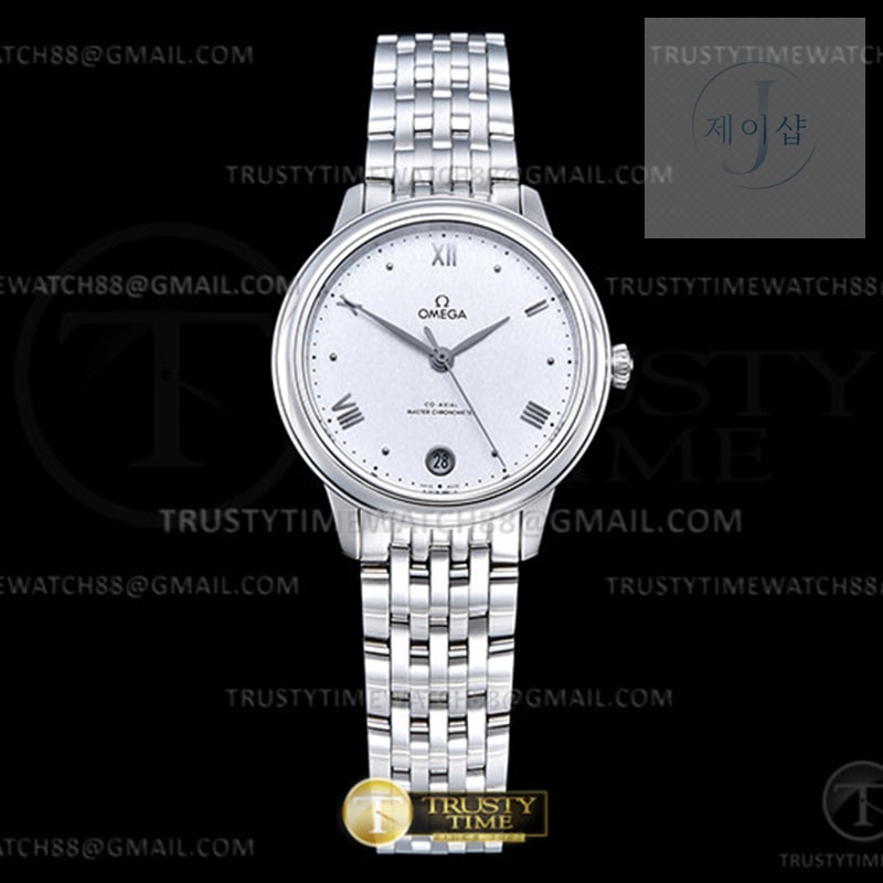 VS공장 오메가 드 빌 스틸 실버다이얼 브레이슬릿 De Ville Prestige 34mm SS_SS Silver VSF A8800