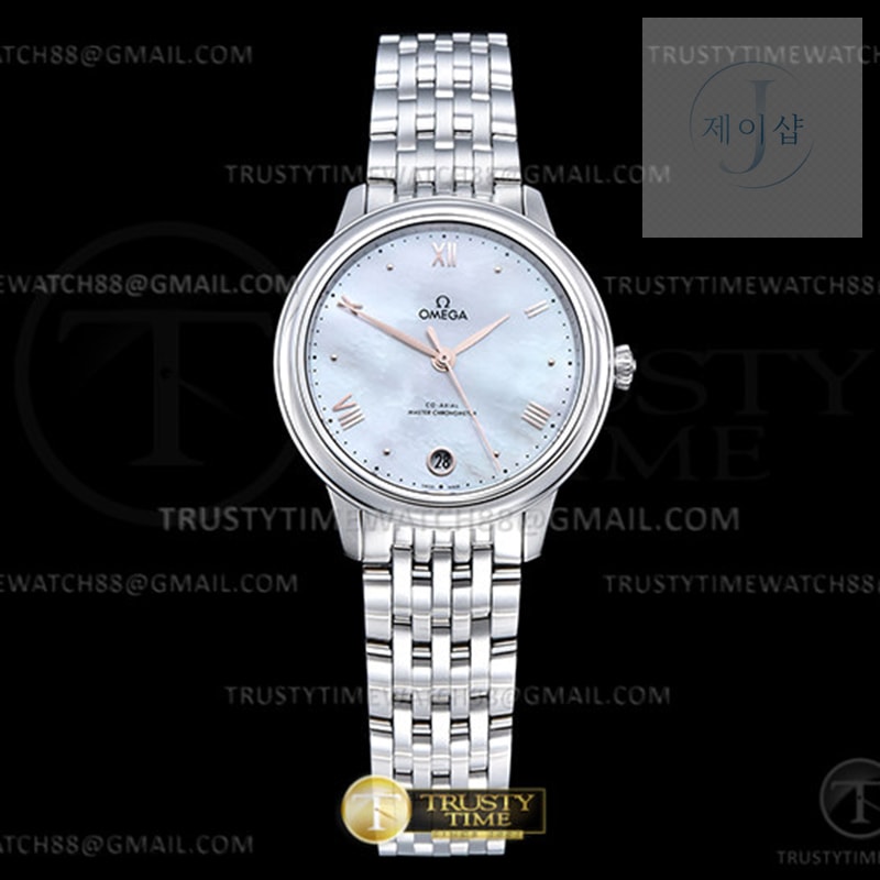 VS공장 오메가 드 빌 스틸 화이트자개다이얼 로즈골드인덱스 브레이슬릿 De Ville Prestige 34mm SS_SS M-Wht_RG VSF A8800