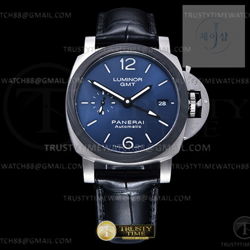 VS공장 파네라이 PAM1279 루미노르 Gmt 블루다이얼 가죽스트랩 PAM1279 Lum. GMT TI_LE Blue VSF P9010