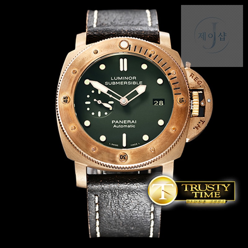 VS공장 파네라이 PAM382 브론조 그린다이얼 가죽스트랩 PAM382N Bronzo Submersible BR_LE Green VSF V2 Mod9000