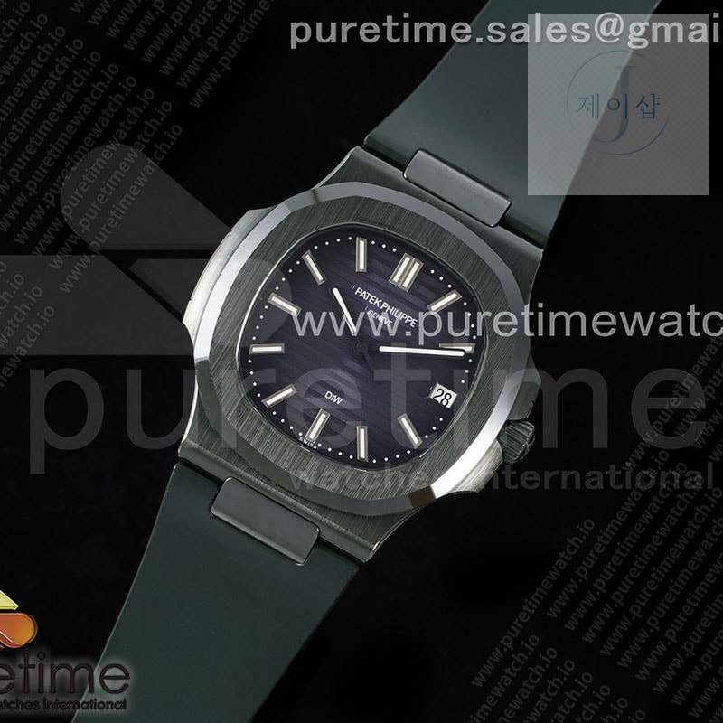 AMG공장 파텍필립 노틸러스 5711 그린풀세라믹 블루다이얼 그린러버스트랩 AET Nautilus 5711 Green Ceramic AMGF Best Edition Blue Dial on Green Rubber Strap MIYOTA 9015