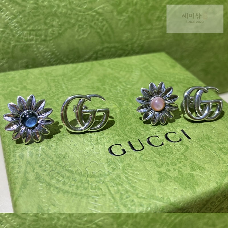 Gucci 구찌더블 G 플라워 스터드 귀걸이 레플리카 1번 이미지 - 악세사리 | 세미샵 레플리카 사이트