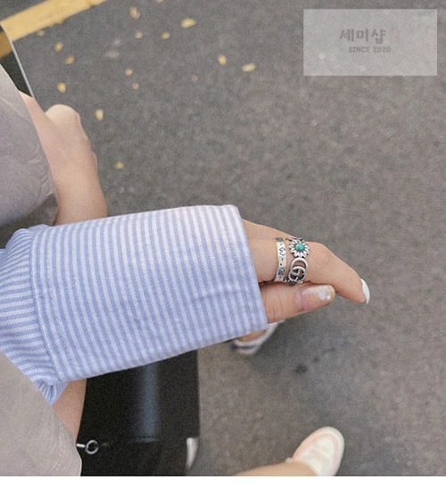 Gucci 구찌 더블 G 플라워 스터드 반지 악세사리 3번 이미지