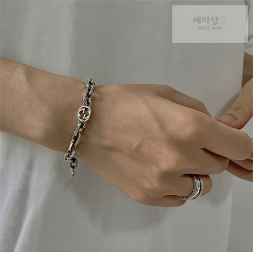 Gucci 구찌 스털링 인터로킹 G 실버 팔찌 악세사리 3번 이미지