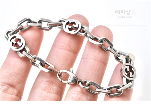 Gucci 구찌 스털링 인터로킹 G 실버 팔찌 악세사리 5번 이미지