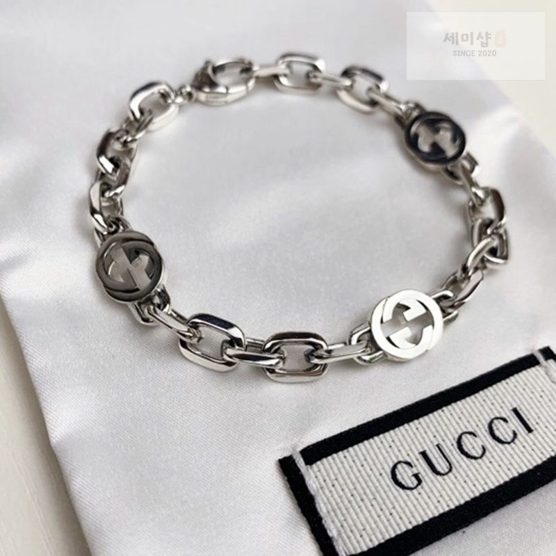 Gucci 구찌 인터로킹 G 실버 팔찌 악세사리 1번 이미지