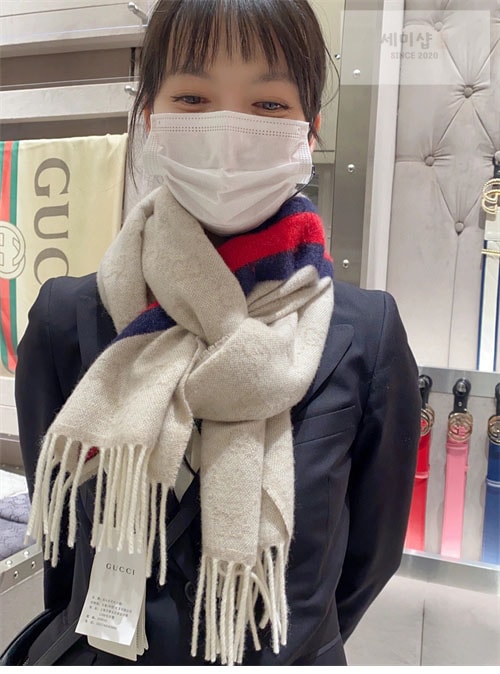 Gucci 구찌 GG 웹 울 머플러 악세사리 2번 이미지
