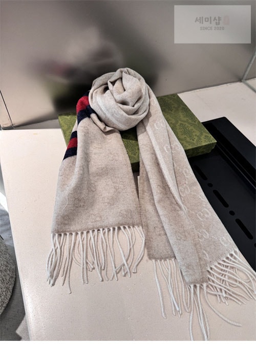 Gucci 구찌 GG 웹 울 머플러 악세사리 9번 이미지