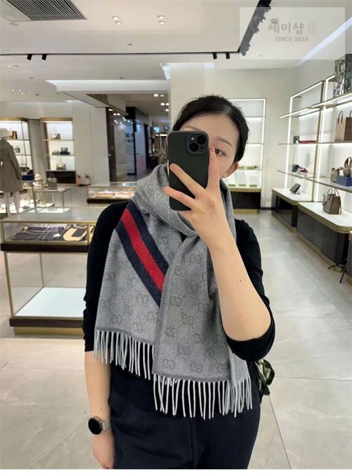 Gucci 구찌 GG 웹 울 머플러 악세사리 2번 이미지