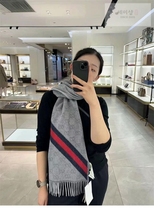 Gucci 구찌 GG 웹 울 머플러 악세사리 3번 이미지