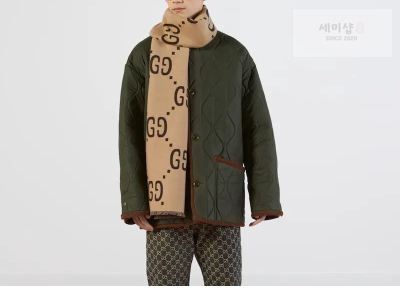 구찌 구찌 GG 자카드 울 실크 스카프 악세사리 3번 이미지