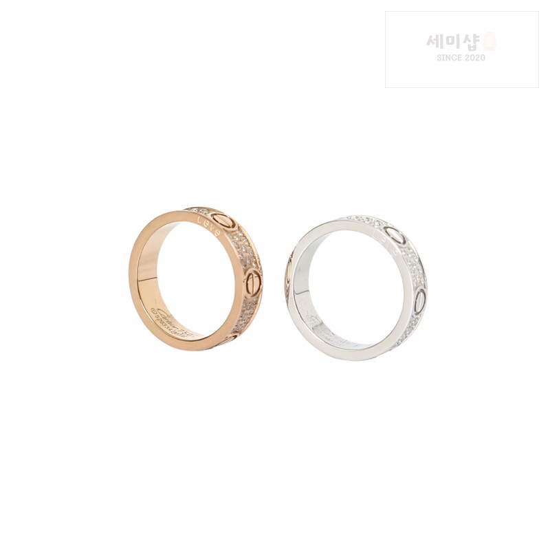 Cartier 까르띠에 다이아몬드 러브 링 로즈 골드 악세사리 4번 이미지