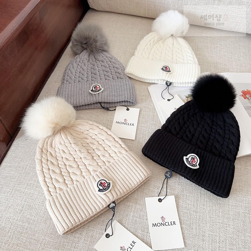 Moncler 몽클레어 로고패치 울 폼폼 비니 악세사리 1번 이미지