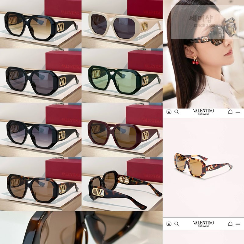 Valentino 발렌티노 V-로고 지오메트릭 선글라스 VG0003SA 1# 악세사리 5번 이미지