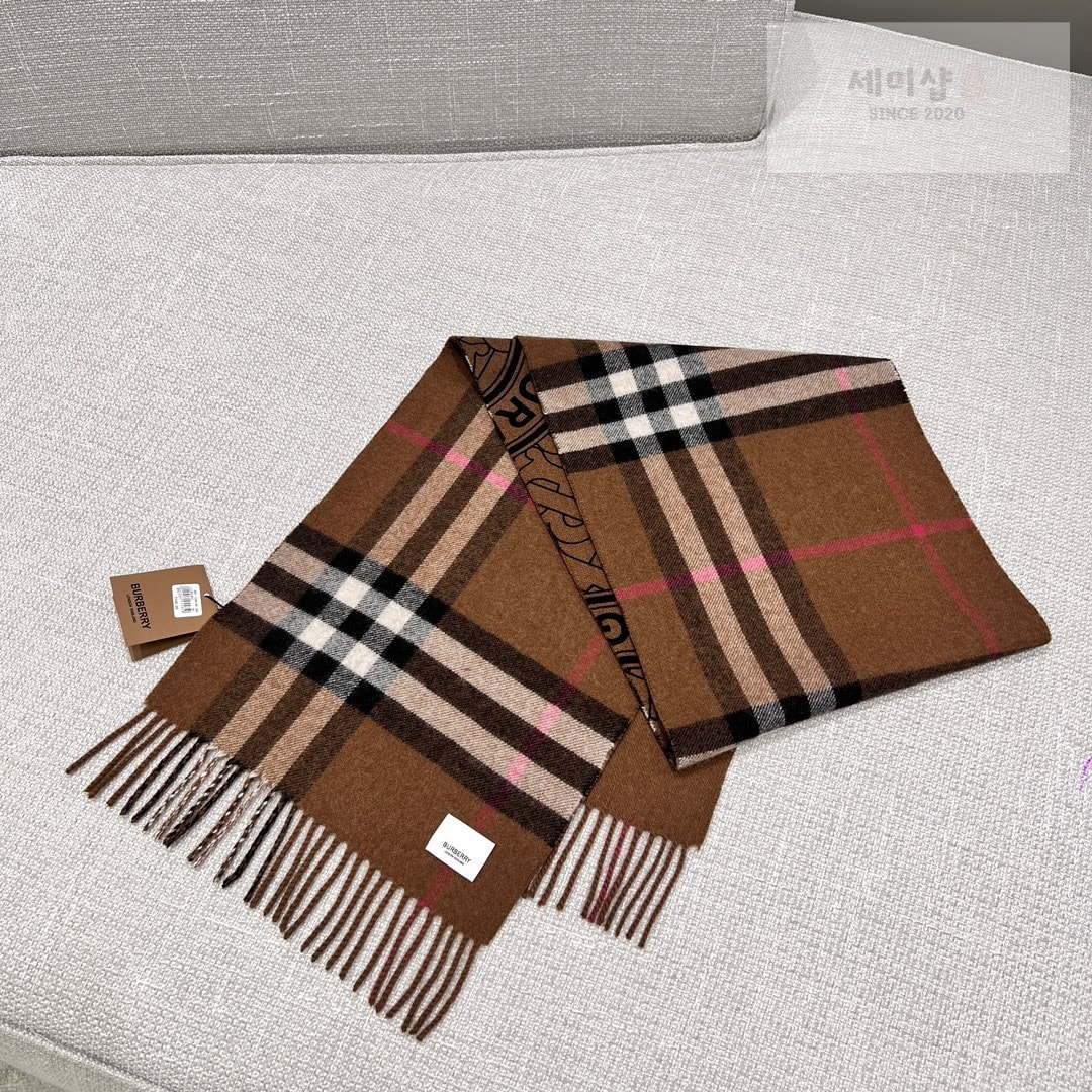 Burberry 버버리 리버시블 체크 모노그램 캐시미어 스카프 머플러 2컬러 악세사리 2번 이미지