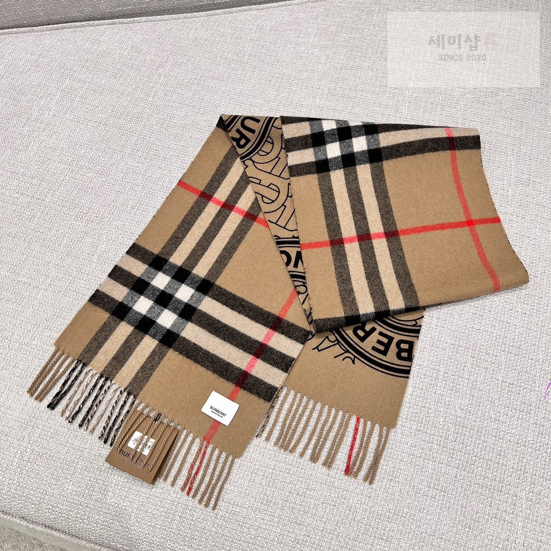 Burberry 버버리 리버시블 체크 모노그램 캐시미어 스카프 머플러 2컬러 악세사리 9번 이미지