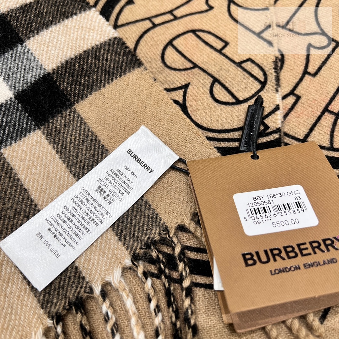 Burberry 버버리 리버시블 체크 모노그램 캐시미어 스카프 머플러 2컬러 악세사리 16번 이미지