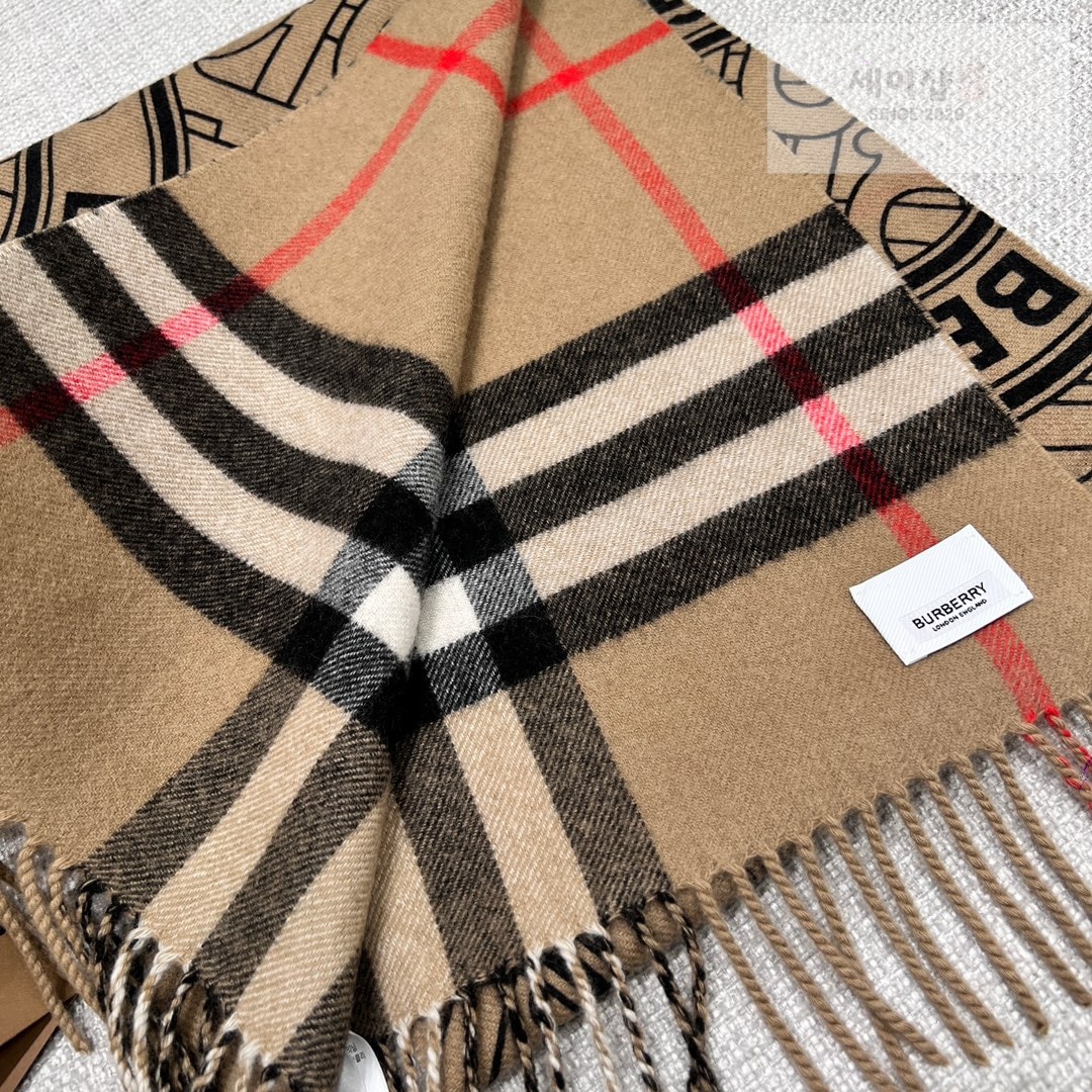 Burberry 버버리 리버시블 체크 모노그램 캐시미어 스카프 머플러 2컬러 악세사리 11번 이미지