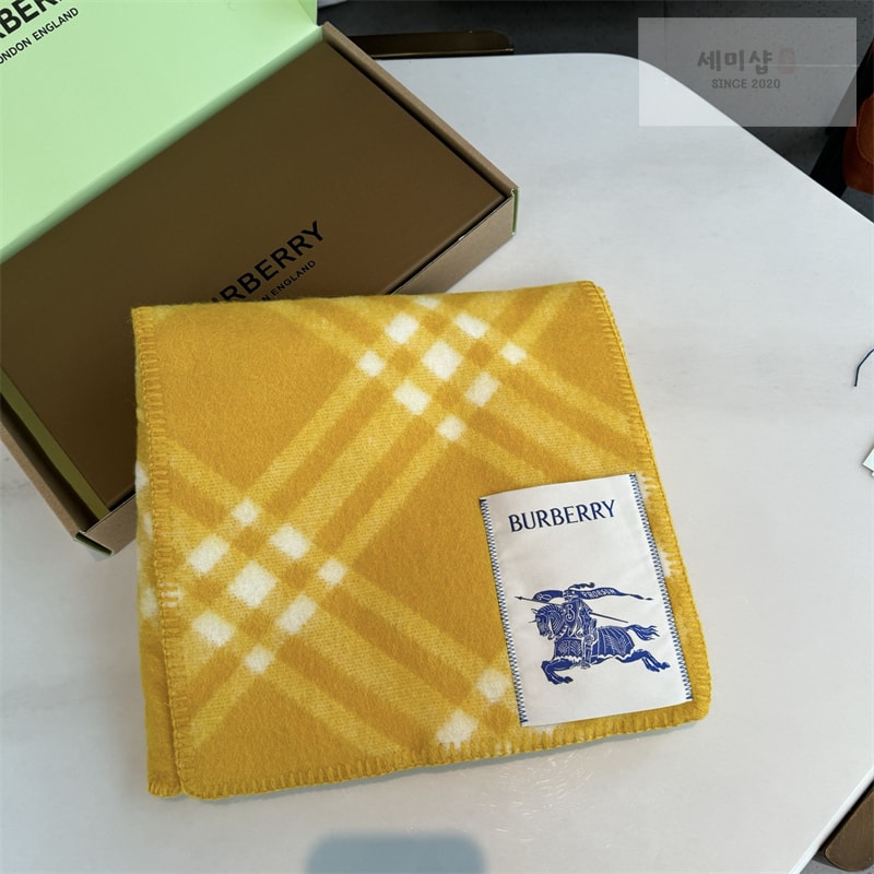 버버리 버버리 리버시블 체크 울 스카프 머플러 블루 악세사리 4번 이미지