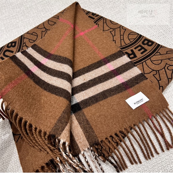 Burberry 버버리 모노그램 리버시블 캐시미어 머플러 스카프 악세사리 9번 이미지