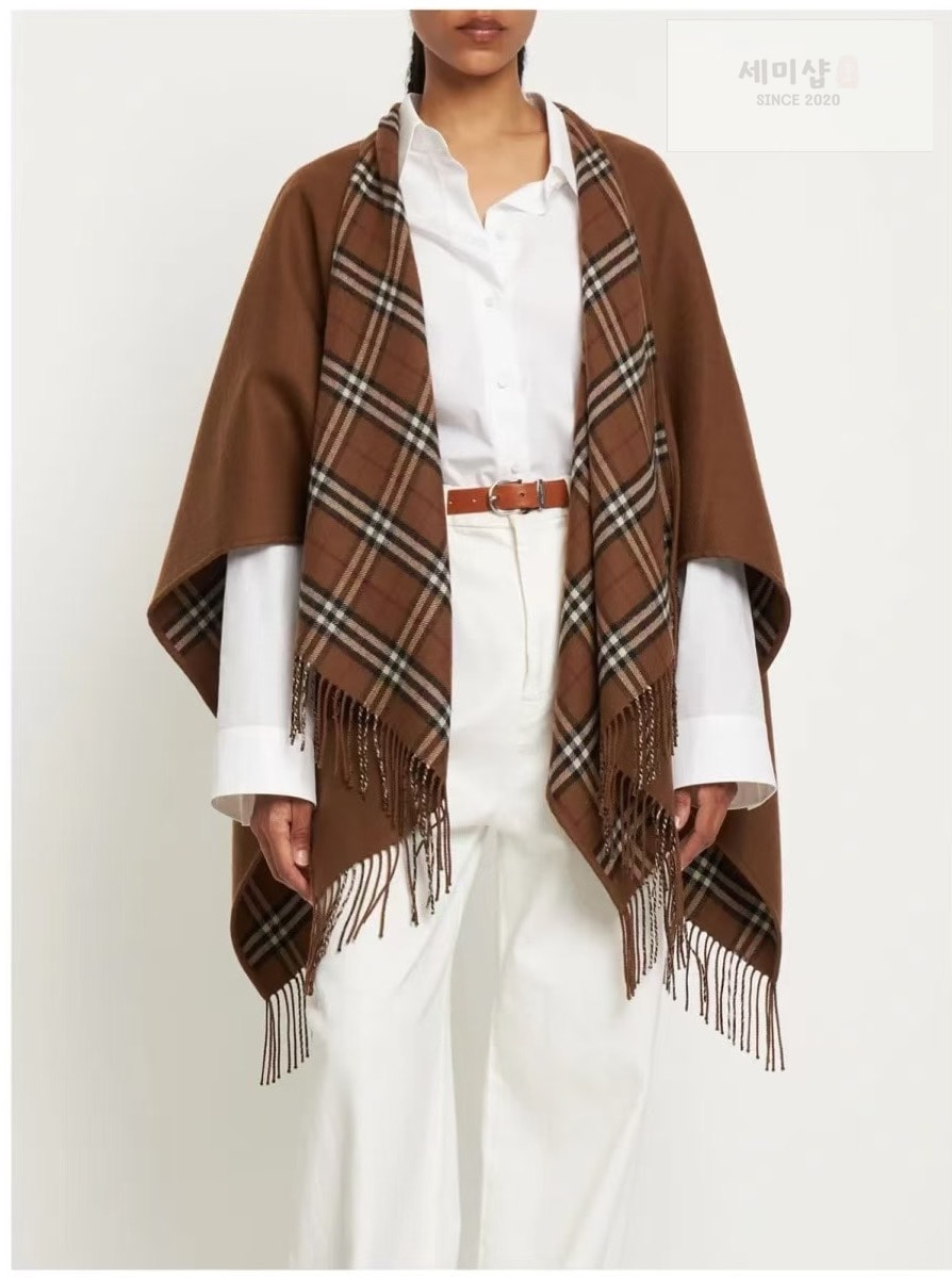 Burberry 버버리 체크 울 리버시블 케이프 3컬러 악세사리 14번 이미지