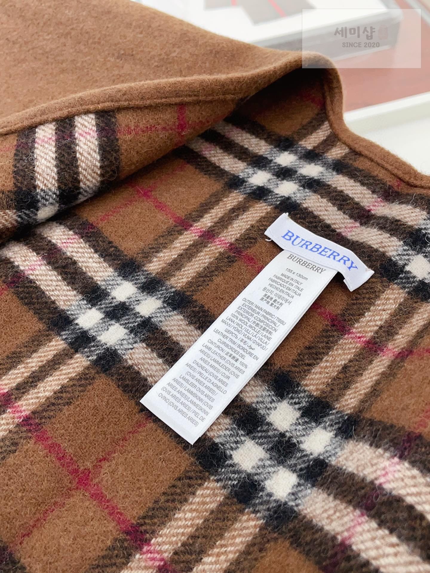 Burberry 버버리 체크 울 리버시블 케이프 3컬러 악세사리 17번 이미지