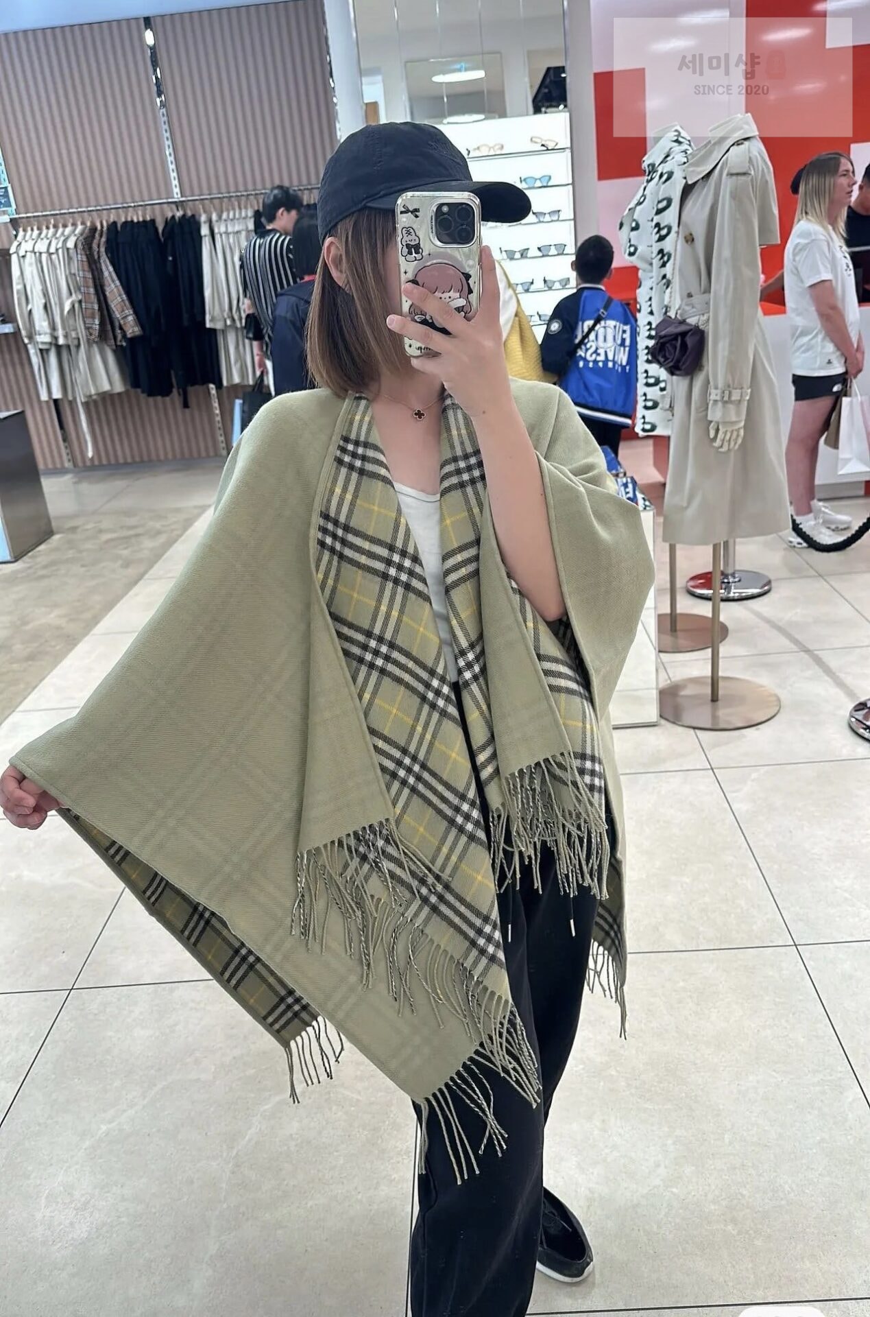 Burberry 버버리 체크 울 리버시블 케이프 3컬러 악세사리 7번 이미지