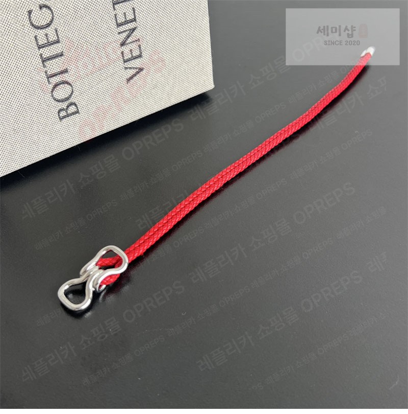 Bottega Veneta 보테가베네타 스털링 실버 브레이드 나파 레더 브레이슬릿 829387 브라운 악세사리 9번 이미지