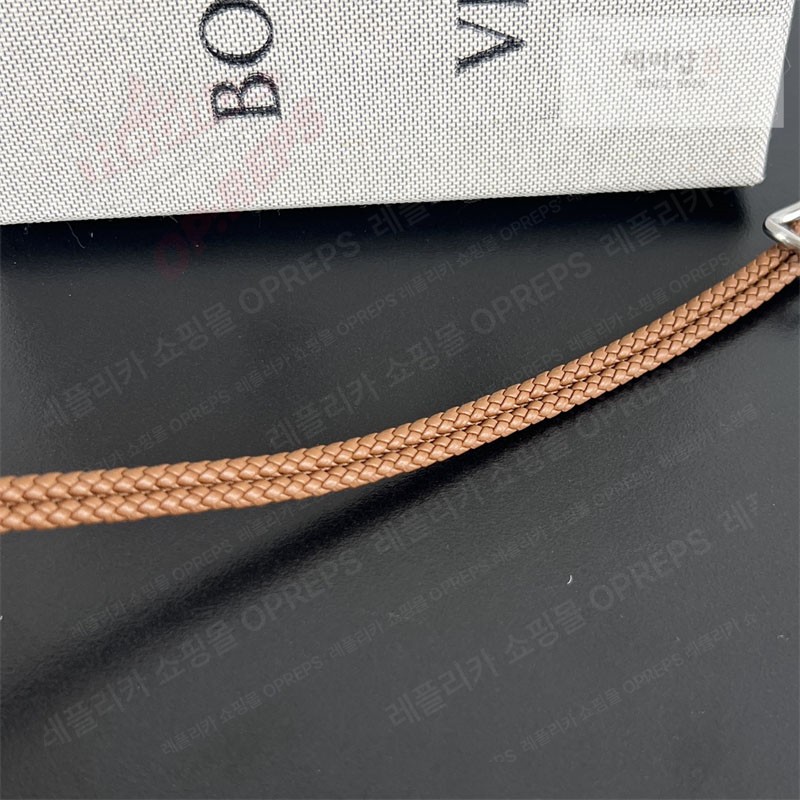 Bottega Veneta 보테가베네타 스털링 실버 브레이드 나파 레더 브레이슬릿 829387 브라운 악세사리 18번 이미지