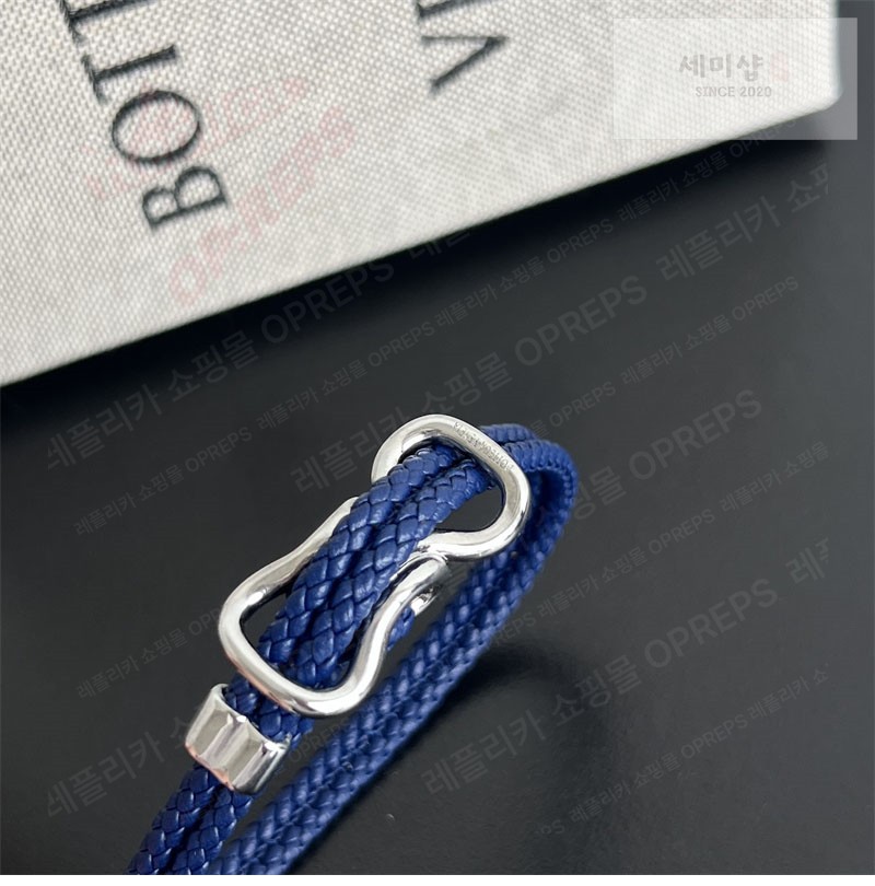 Bottega Veneta 보테가베네타 스털링 실버 브레이드 나파 레더 브레이슬릿 829387 브라운 악세사리 27번 이미지
