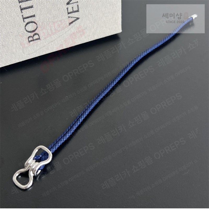 Bottega Veneta 보테가베네타 스털링 실버 브레이드 나파 레더 브레이슬릿 829387 브라운 악세사리 28번 이미지