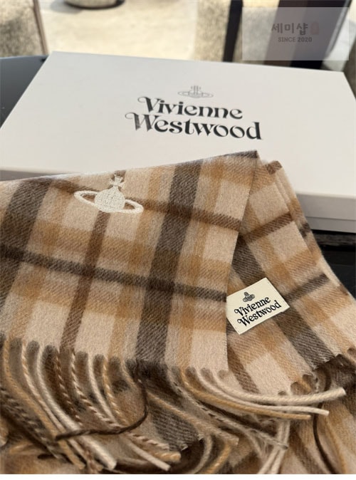 Vivienne Westwood 비비안웨스트우드 캐시미어 체크 머플러 악세사리 23번 이미지