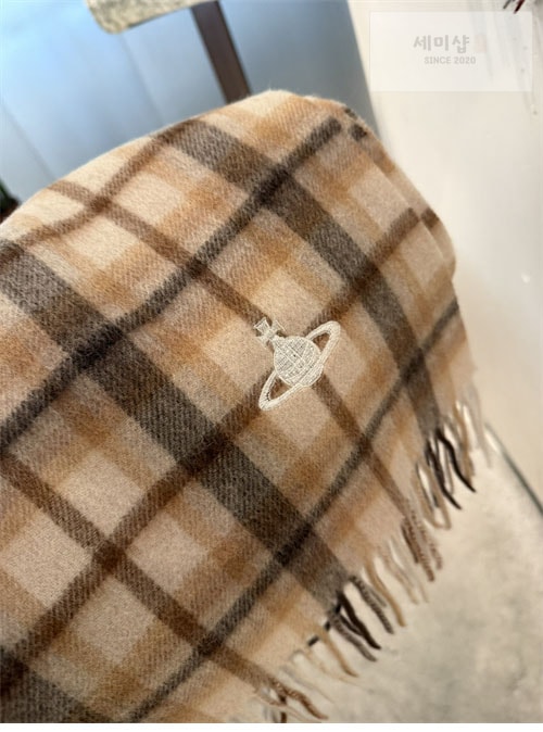 Vivienne Westwood 비비안웨스트우드 캐시미어 체크 머플러 악세사리 6번 이미지