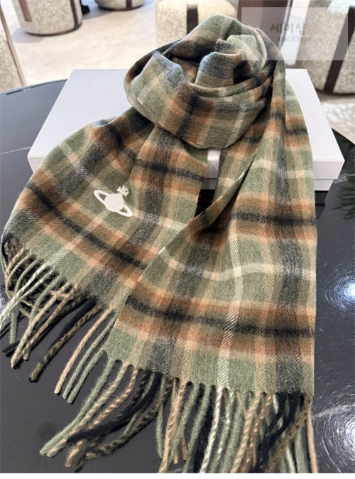 Vivienne Westwood 비비안웨스트우드 캐시미어 체크 머플러 악세사리 24번 이미지