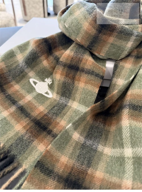 Vivienne Westwood 비비안웨스트우드 캐시미어 체크 머플러 악세사리 12번 이미지