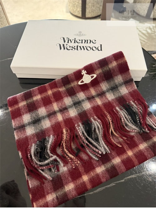 Vivienne Westwood 비비안웨스트우드 캐시미어 체크 머플러 악세사리 14번 이미지