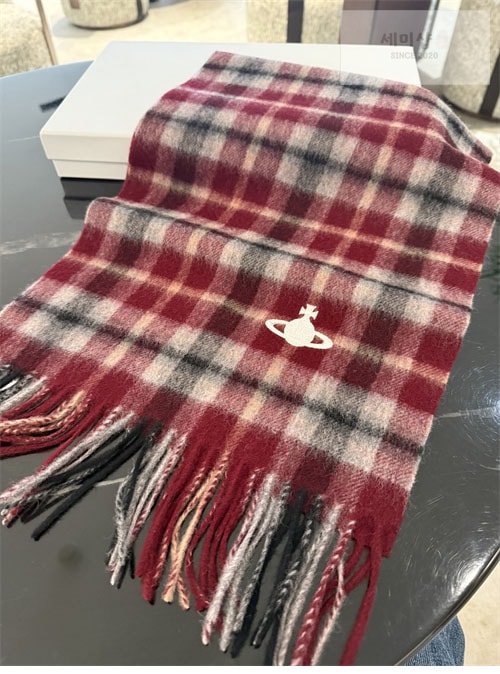Vivienne Westwood 비비안웨스트우드 캐시미어 체크 머플러 악세사리 15번 이미지