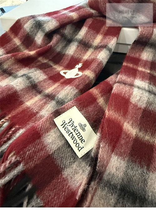Vivienne Westwood 비비안웨스트우드 캐시미어 체크 머플러 악세사리 19번 이미지