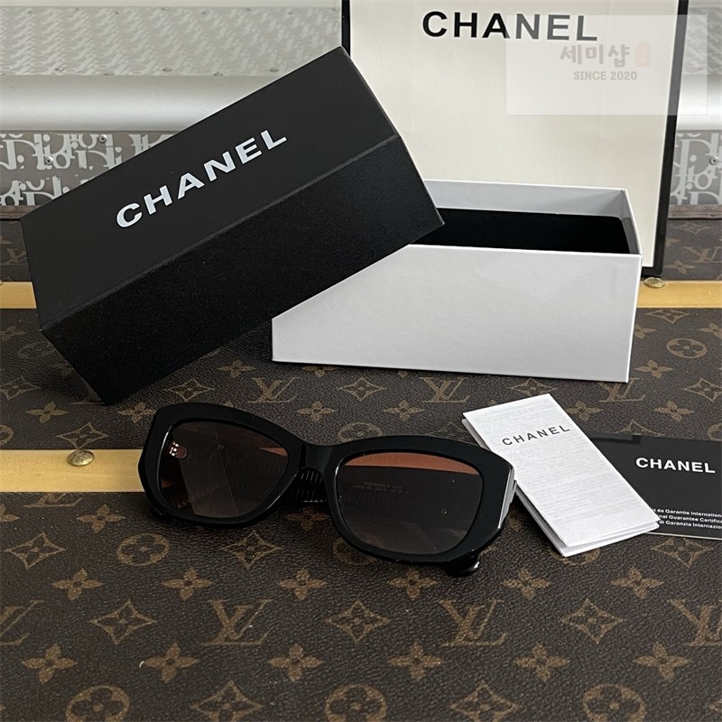 C H A N E L 샤넬 직사각 아세테이트 선글라스 악세사리 1번 이미지