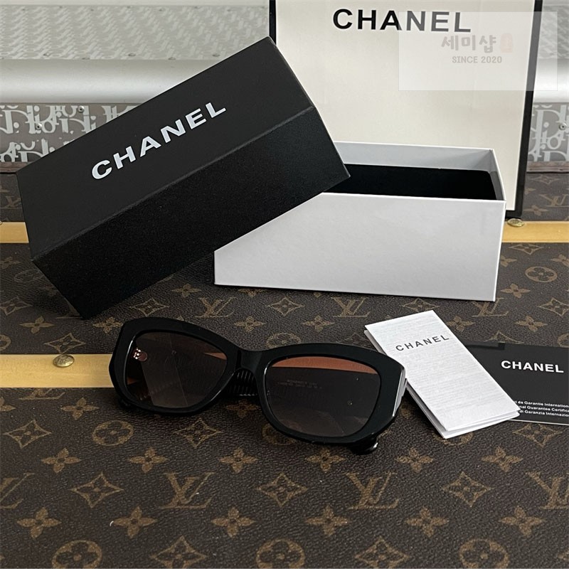 C H A N E L 샤넬 직사각 아세테이트 선글라스 악세사리 4번 이미지