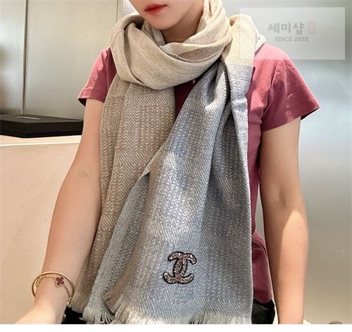 C H A N E L 샤넬 CC로고 양면 울 머플러 악세사리 7번 이미지