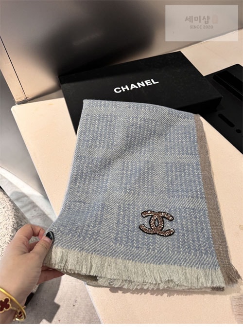 C H A N E L 샤넬 CC로고 양면 울 머플러 악세사리 8번 이미지