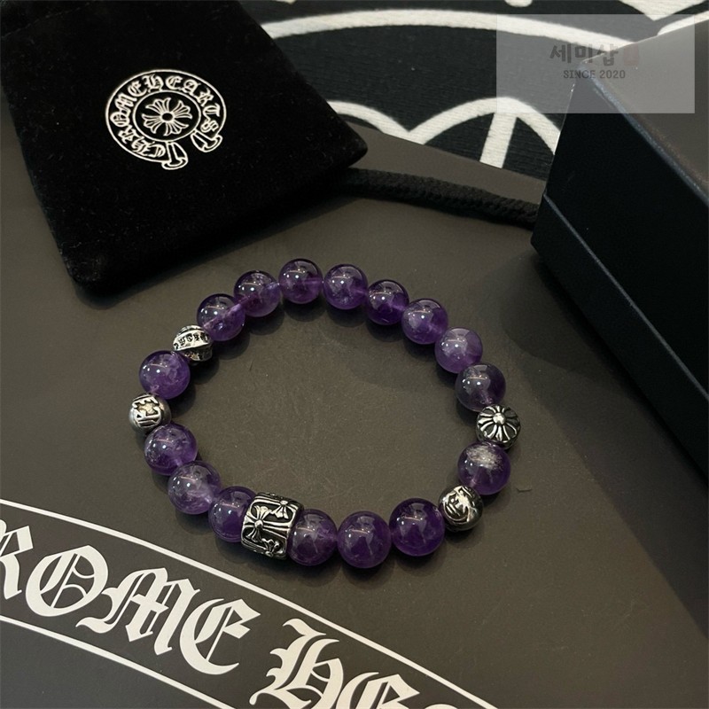 Chrome Hearts 크롬하츠 자수정 비즈 브레이슬릿 자수정 악세사리 9번 이미지
