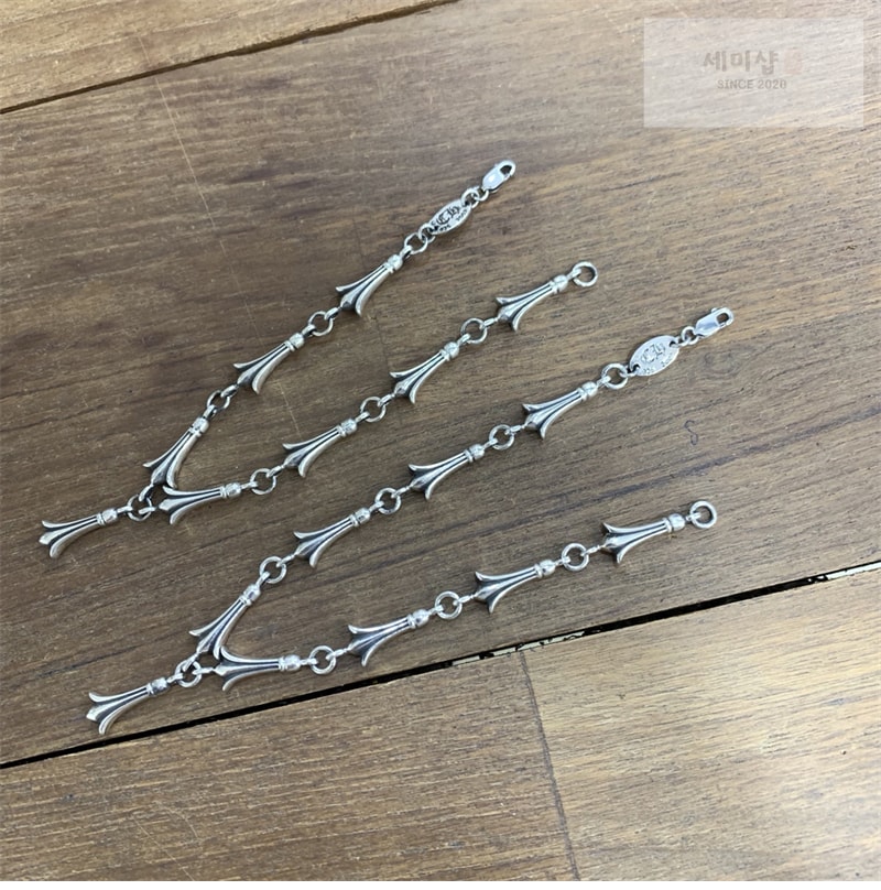 Chrome Hearts 크롬하츠 크로스테일 925 실버 팔찌 악세사리 3번 이미지