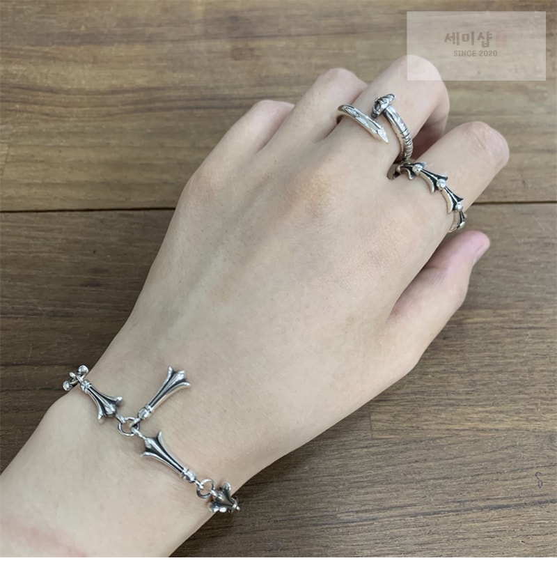 Chrome Hearts 크롬하츠 크로스테일 925 실버 팔찌 악세사리 6번 이미지