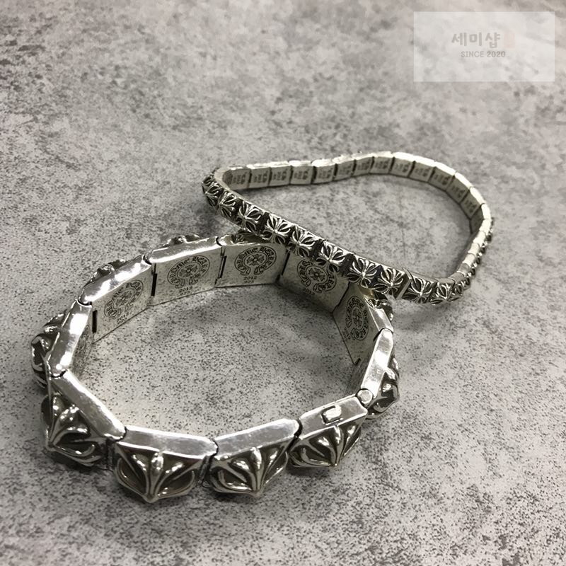 Chrome Hearts 크롬하츠 크로스 블럭 925 실버 팔찌 악세사리 11번 이미지
