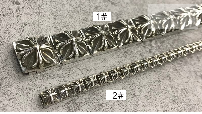 Chrome Hearts 크롬하츠 크로스 블럭 925 실버 팔찌 악세사리 12번 이미지